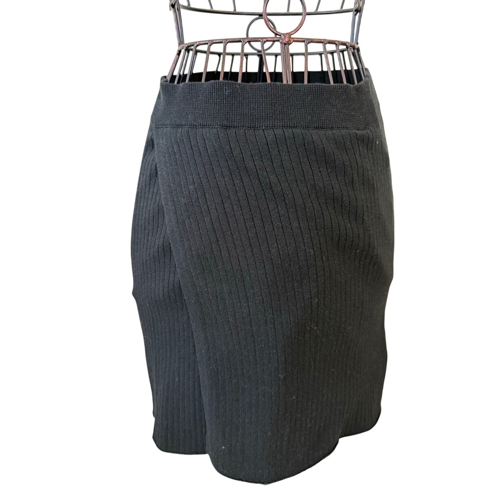 Free People Ribbed Pencil Skirt Black Textured Sz. Small Excellent Cond pull on